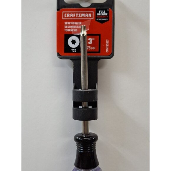 New CRAFTSMAN Torx Screwdriver, T20, Black, CMHT65037, - Picture 2 of 3